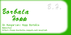 borbala hopp business card
