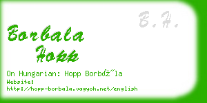 borbala hopp business card